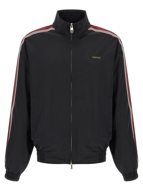 Craquelé-Effect Blouson Puffer Jackets Nero