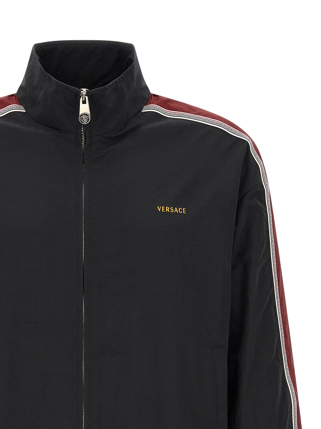 Versace Craquelé-Effect Blouson Puffer Jackets - Nero | e7a502f1b9842a78d92a6eebb27b2953454c6837