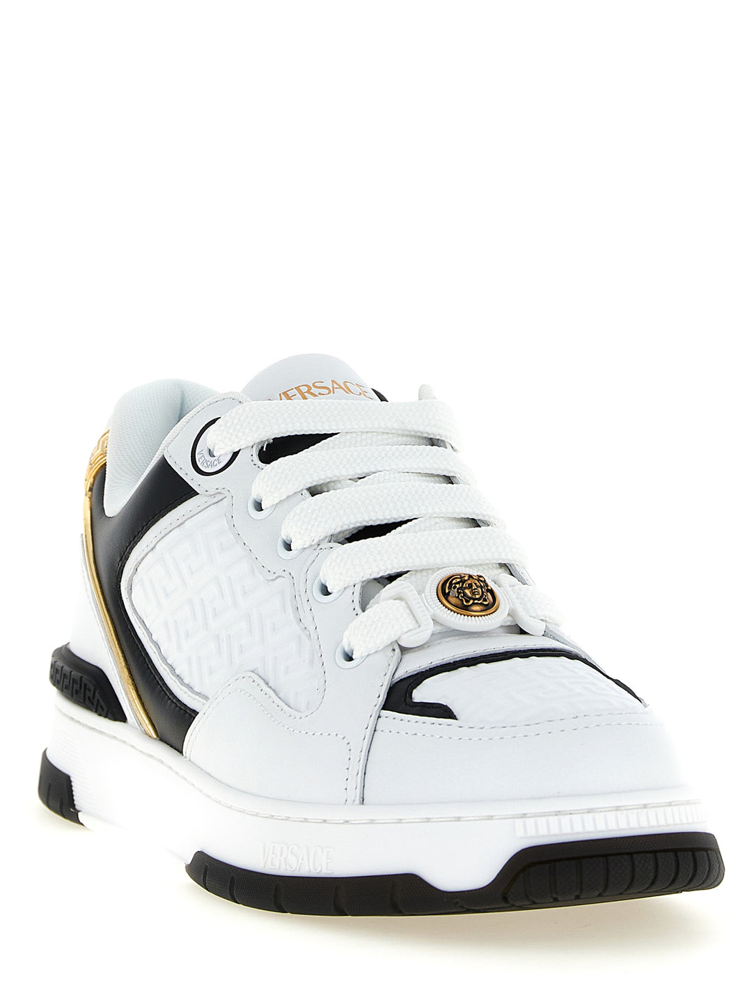 Versace Biggie Basket Sneakers - Bianco/Nero | 059f77e334e8386d15e8b0907a9176dee7a553aa