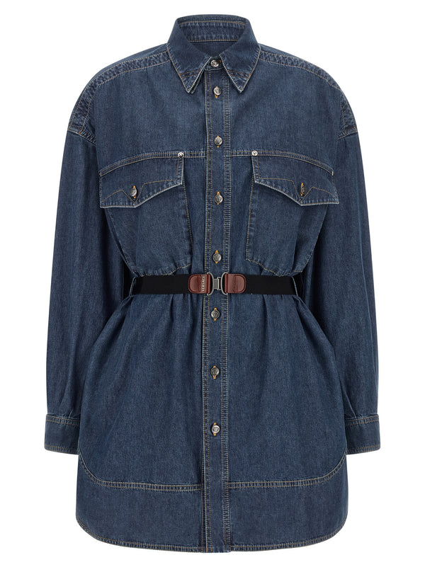 Chambray Denim Dress Abiti Blu