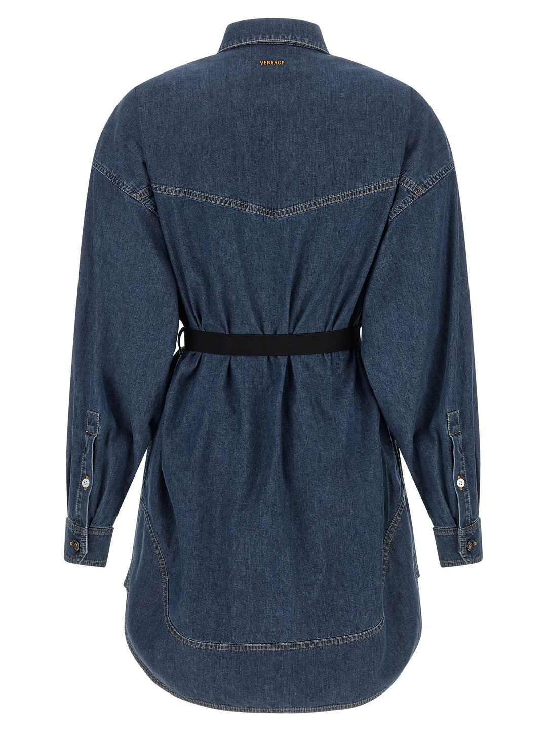 Versace Chambray Denim Dress Abiti - Blu | 60ffafdbb45c2eea4db9965bc954210664bc57e7