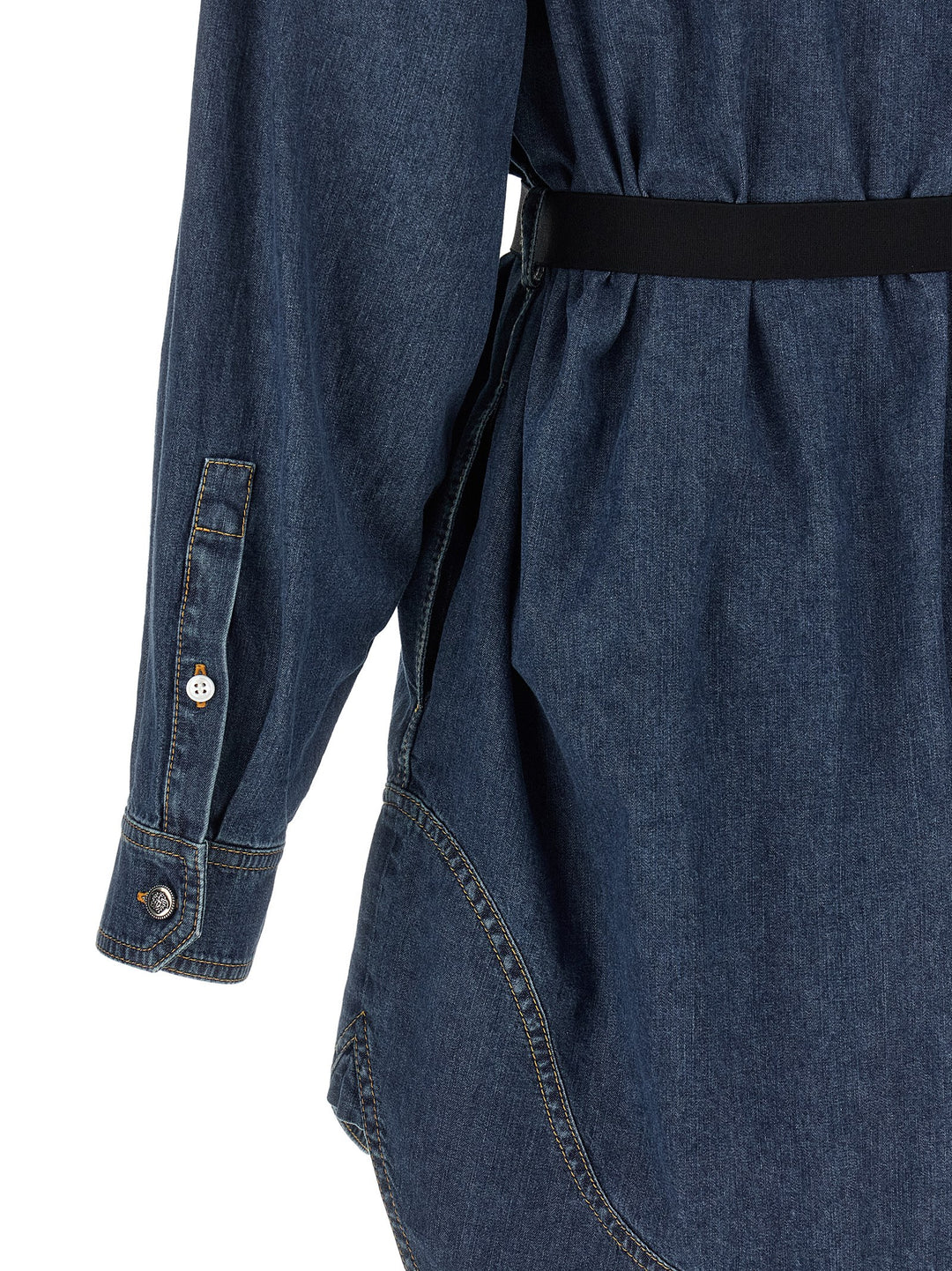 Versace Chambray Denim Dress Abiti - Blu | 494b83bbc44c8db10f59e0e5e009874bbb5d627e