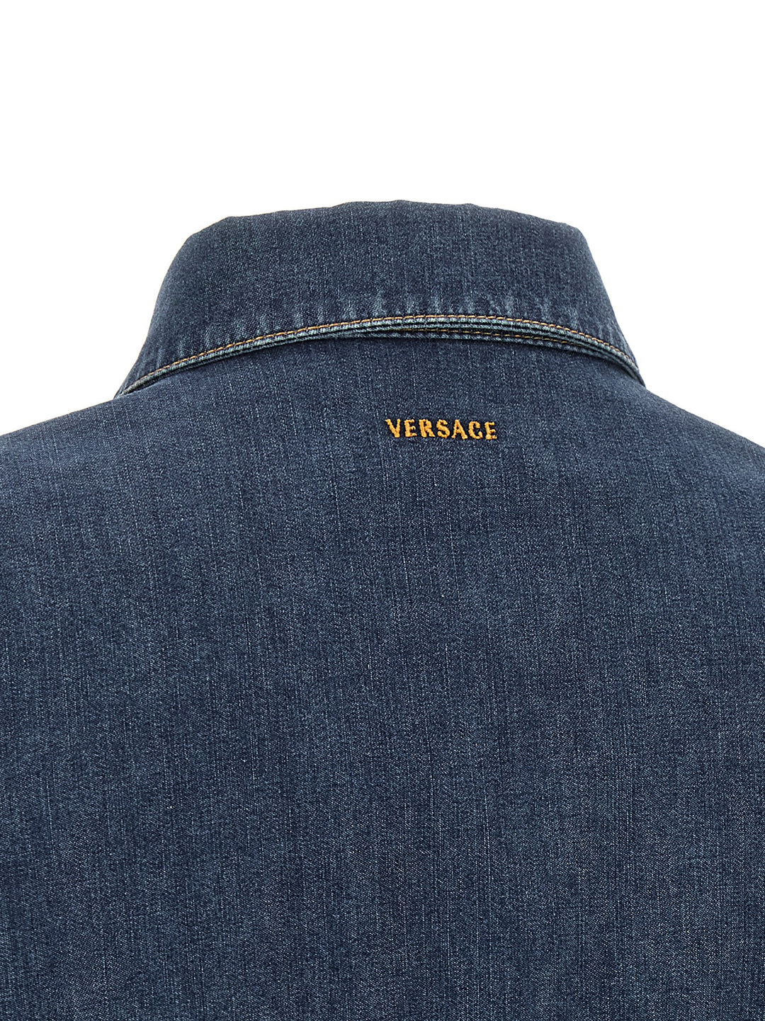 Versace Chambray Denim Dress Abiti - Blu | d3f7e9fe02804878543750389ed62acac39a759f