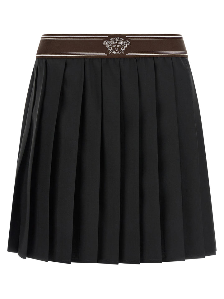 Versace Pleated Skirt Gonne - Nero | 1c86a0e1844cf6397d32650f4a6410054d1cfd72