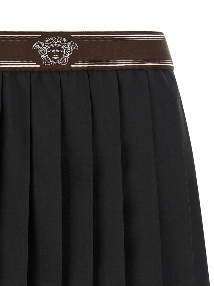 Versace Pleated Skirt Gonne - Nero | 6167b9be4f795d3efff5cf66f74da3a0bcd60f25