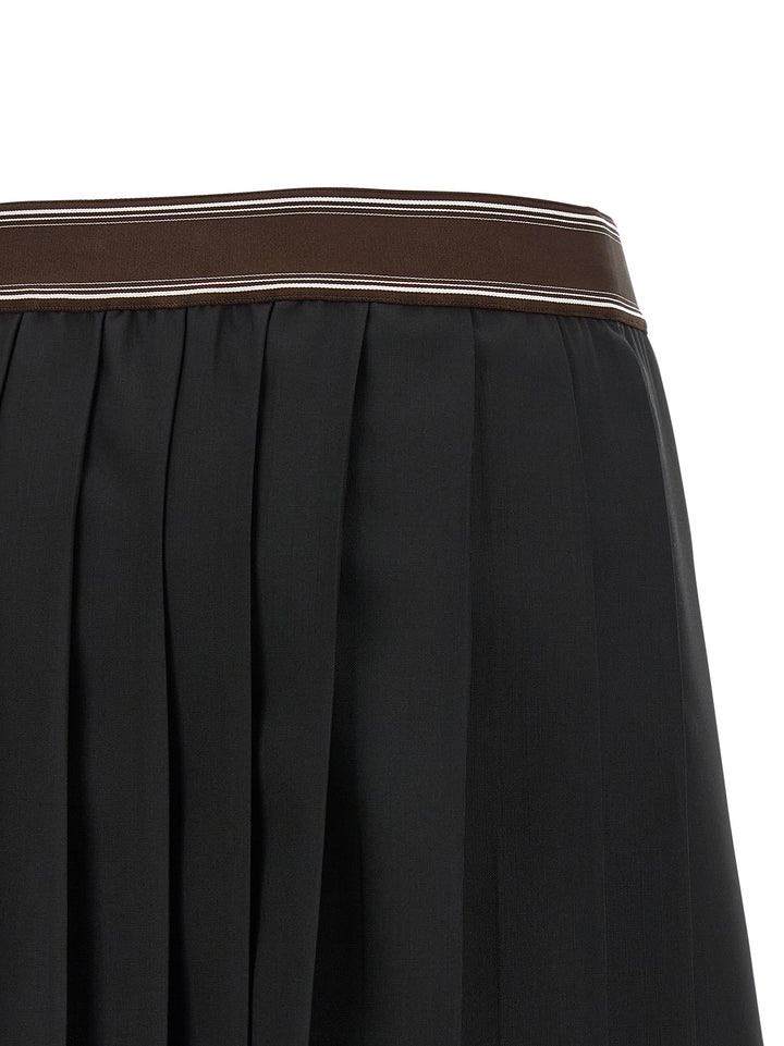 Versace Pleated Skirt Gonne - Nero | 29da9a92cb4febe56ac992f2d41e399d063e1f1c