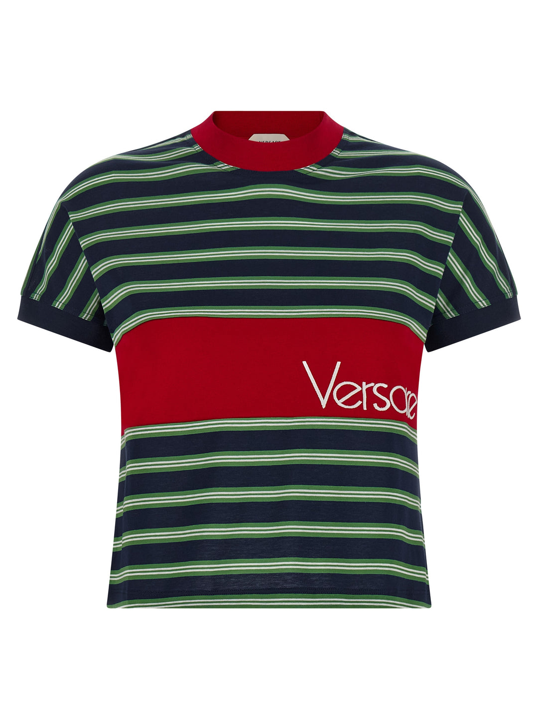 Versace Intarsia T shirt - Multicolor | ddb74b7208eabcb651463c982fdf808a831e8a6d
