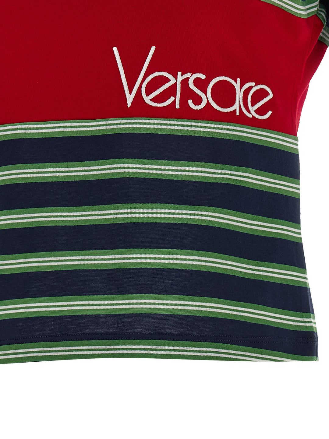 Versace Intarsia T shirt - Multicolor | f1f38d4e380de6e4baff866bd3948e2488f72599