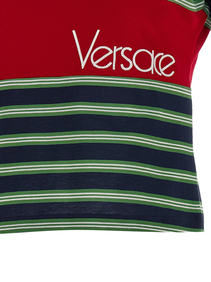 Versace Intarsia T shirt - Multicolor | f1f38d4e380de6e4baff866bd3948e2488f72599