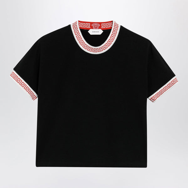 Black Stretch Cotton Jersey T-Shirt