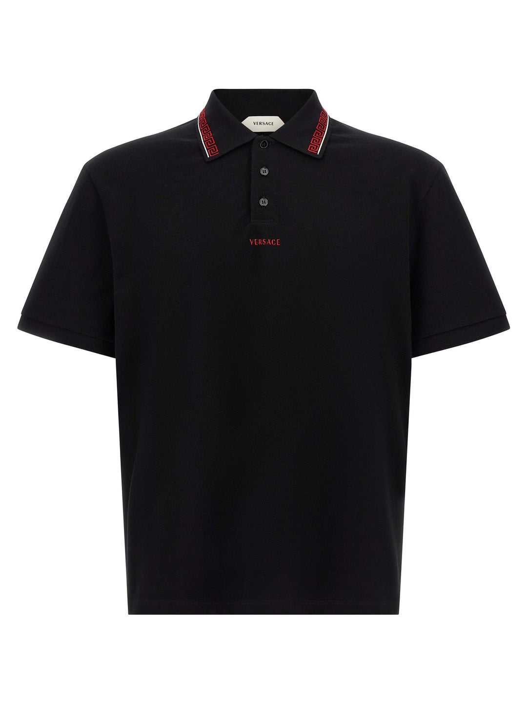 Versace Greca Polo - Nero | f321cb0afa286f421aaba524ab1b495dca951b80