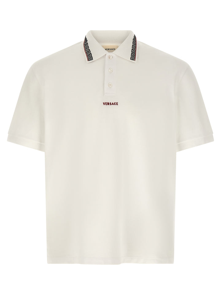 Versace Greca Polo - Bianco | ceef13b88e09bb20f2a79f4113af338798a5e908