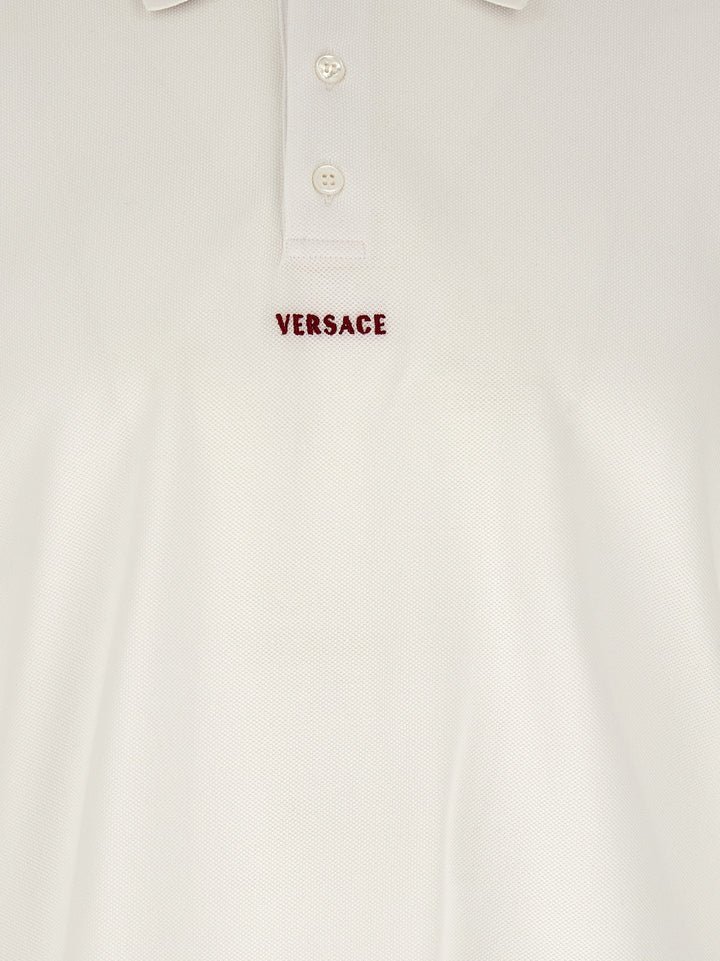 Versace Greca Polo - Bianco | 2c0ea76d3fbebbce0a24e5d942422a9c7503bc00