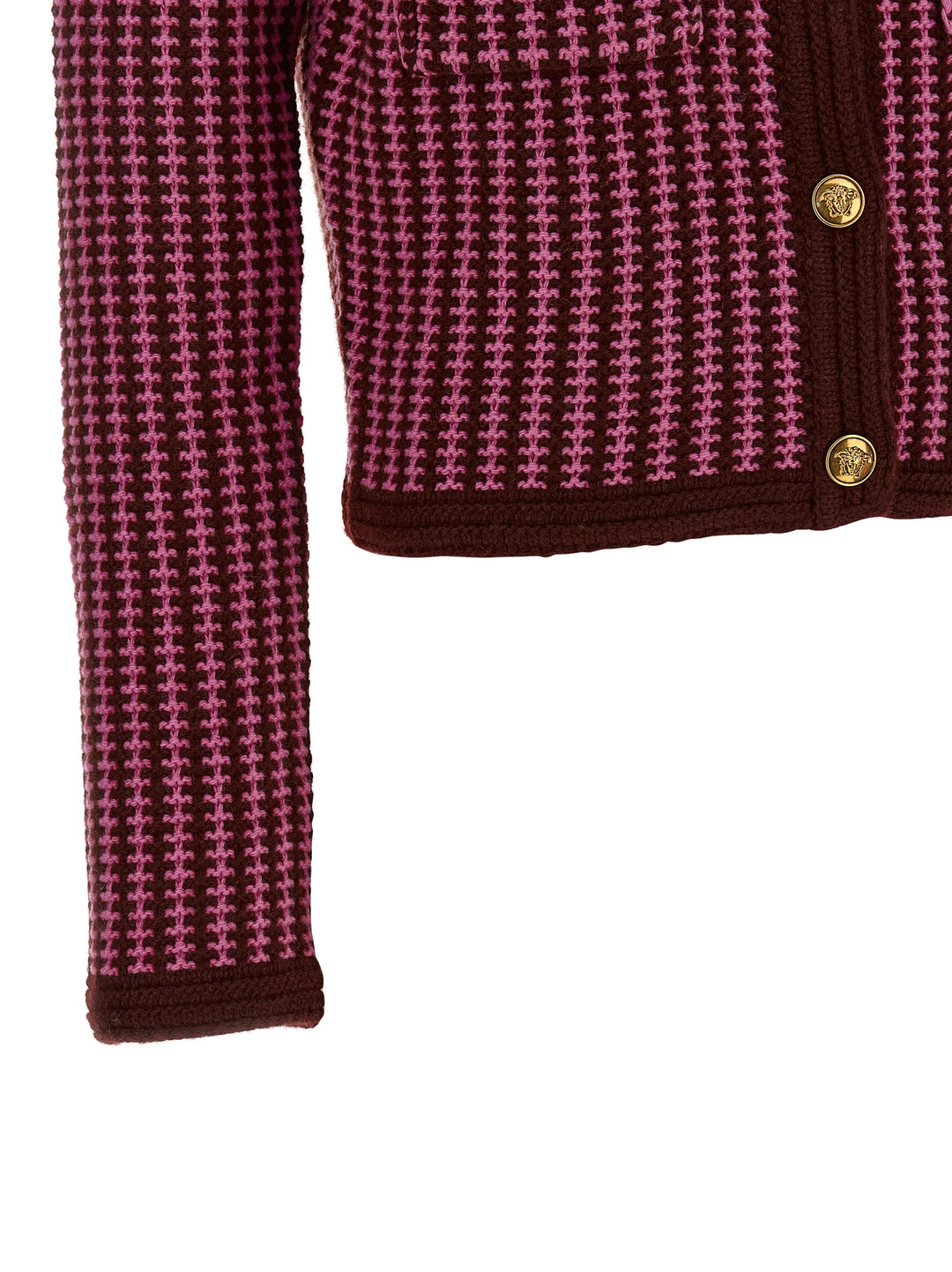 Versace Crochet Cardigan Maglioni - Rosa | 1c7b8d2ed2b400be76069141d0c80df6044e9231