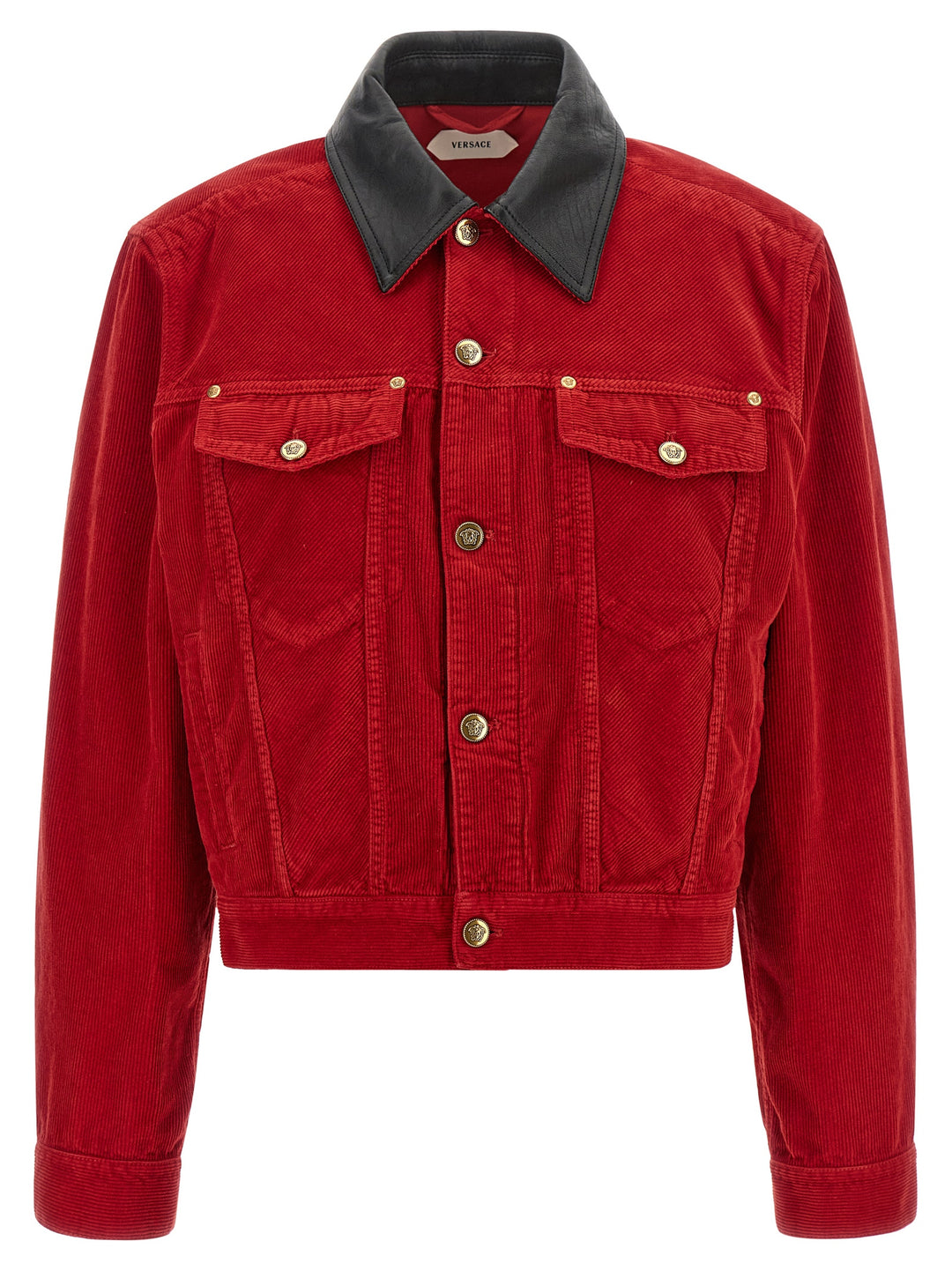 Versace Corduroy Jacket Puffer Jackets - Rosso | d4308f252d32ed00633bcc7266da0849b83aedc7