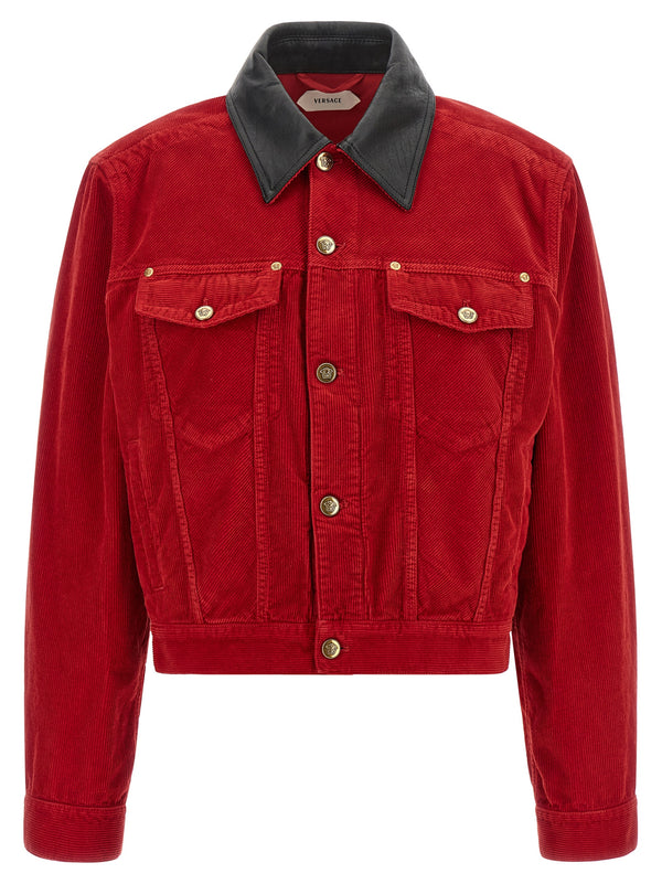 Corduroy Jacket Puffer Jackets Rosso