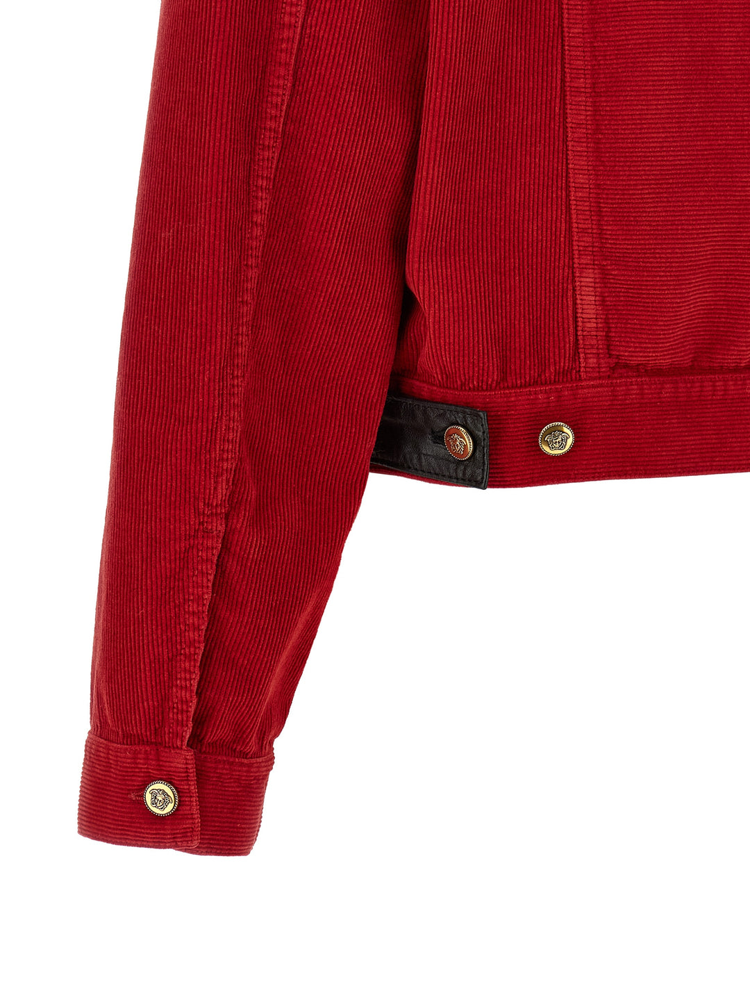 Versace Corduroy Jacket Puffer Jackets - Rosso | 30c299374ff785d9a03ce5580e699d3260685fb8