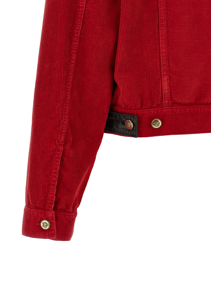 Versace Corduroy Jacket Puffer Jackets - Rosso | 30c299374ff785d9a03ce5580e699d3260685fb8