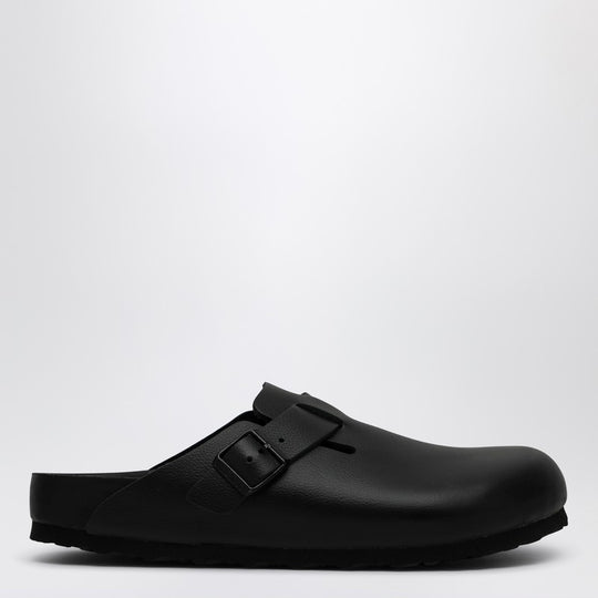 Boston Slipper Black In Smooth Leather
