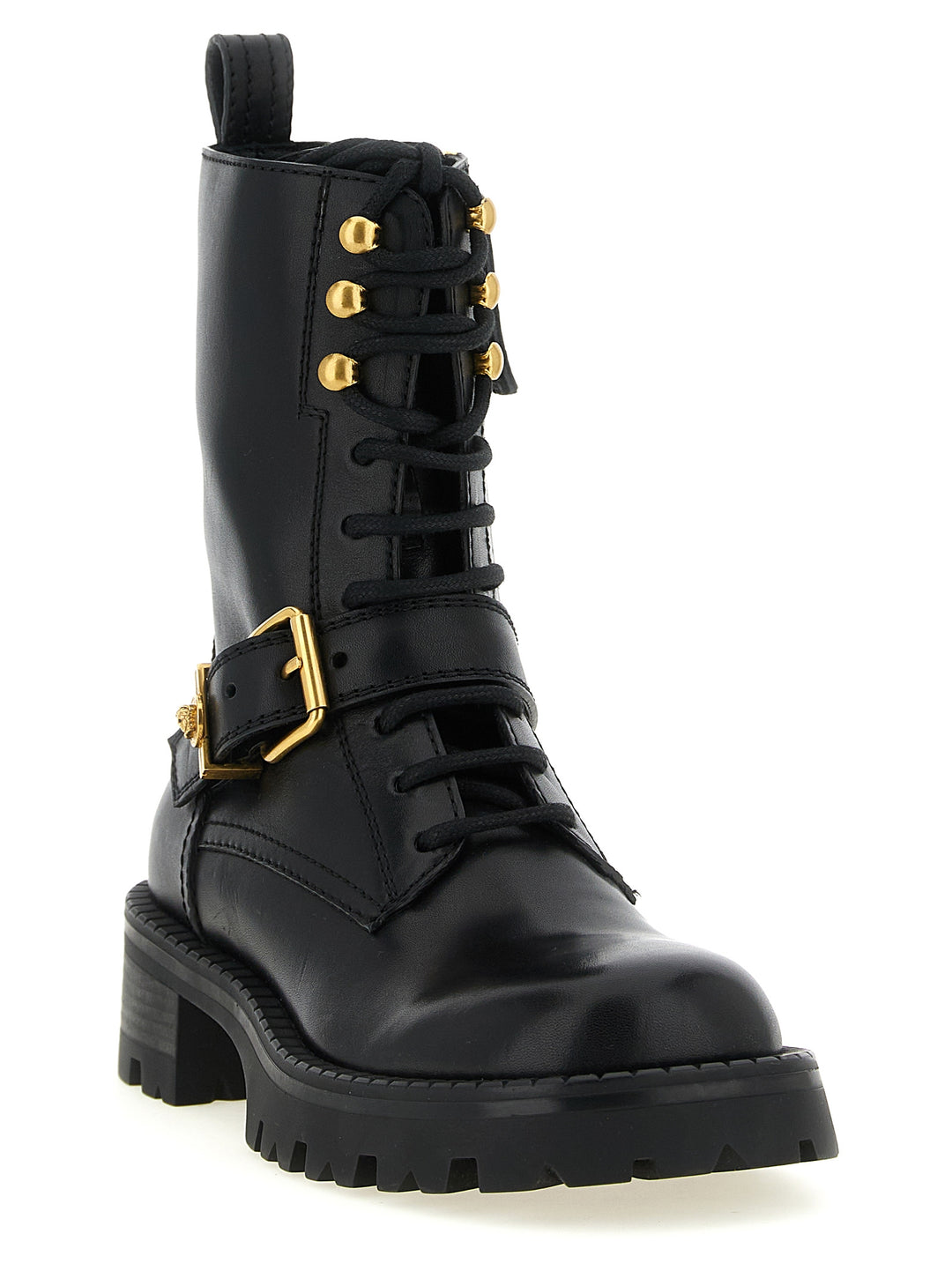 Versace Ankle Boots With Buckle Stivali e Stivaletti - Nero | 629a50a2657f9efeac32f6d2bc68853d0e7365b7