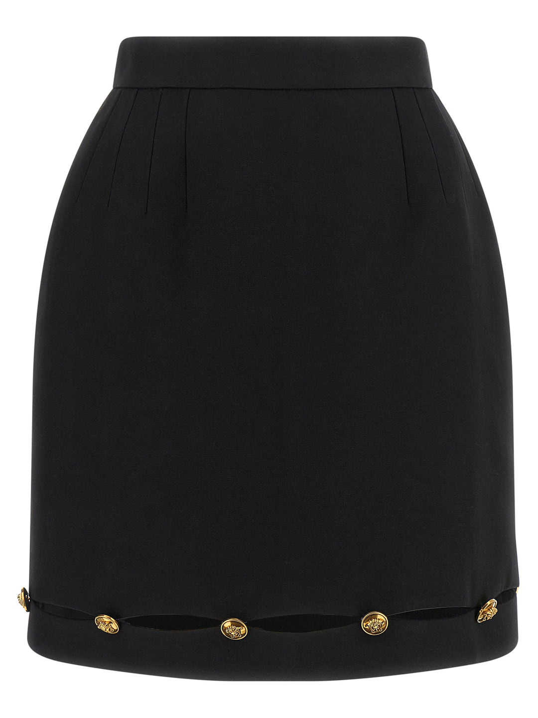 Versace Grain De Poudre Wool Skirt Gonne - Nero | 4b7754908c7206091e6315bae0d476e738aaef5d