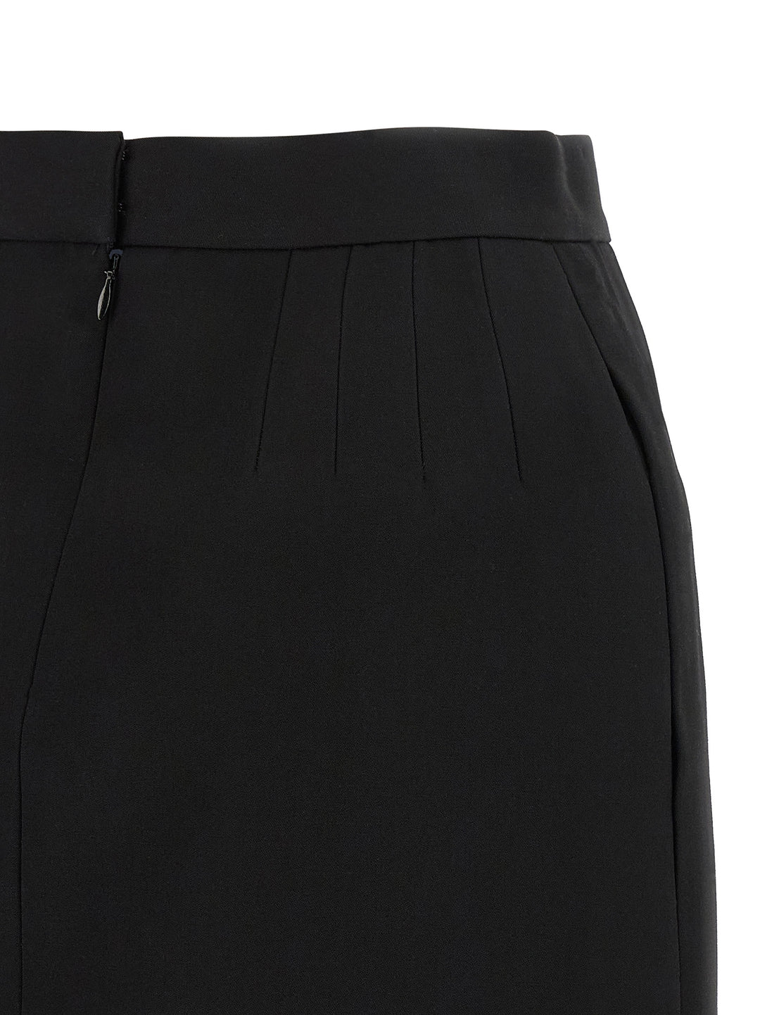 Versace Grain De Poudre Wool Skirt Gonne - Nero | 3e9615de1e93c0e48e5aee8422c5b4ce7baba92f