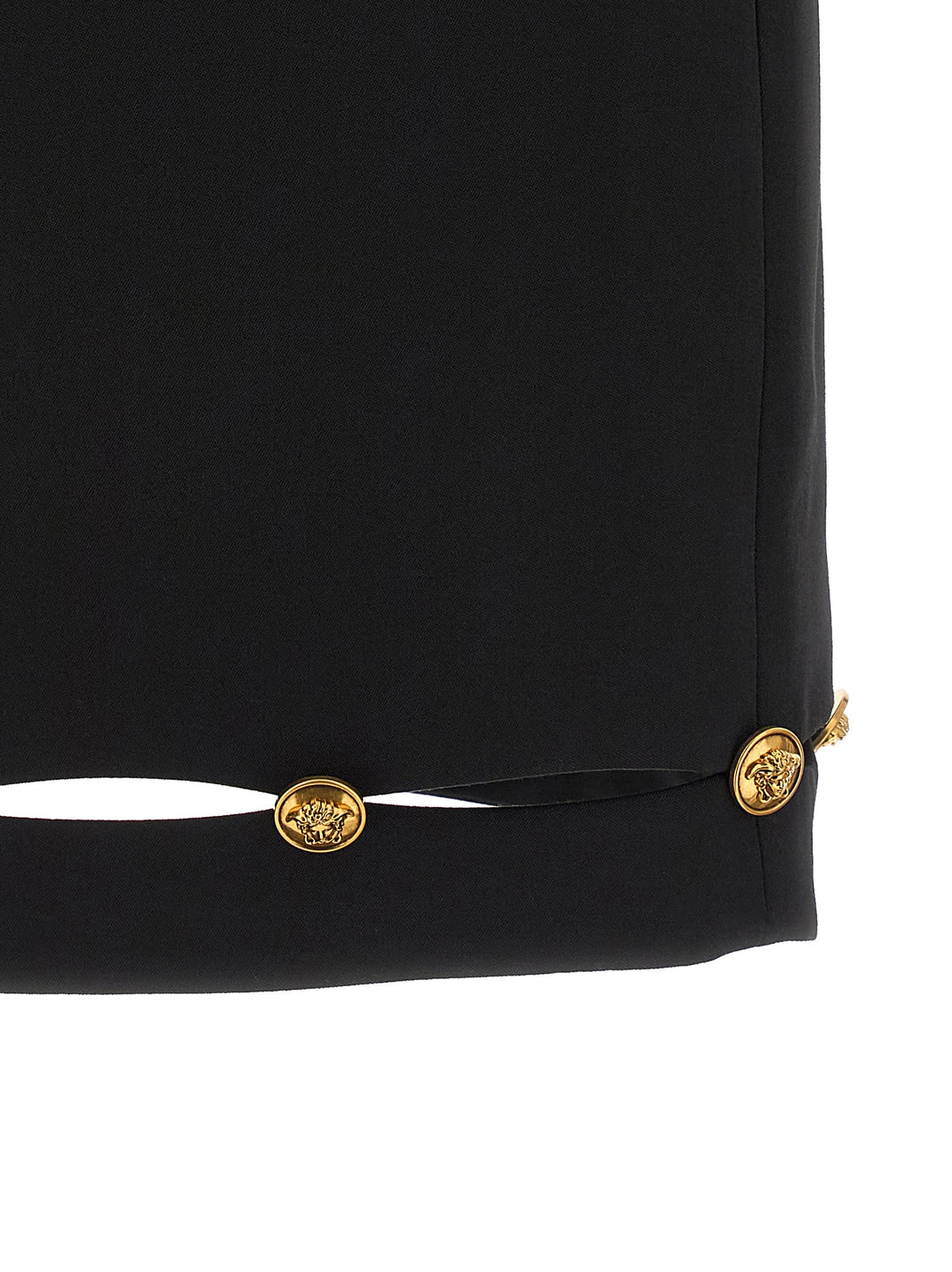 Versace Grain De Poudre Wool Skirt Gonne - Nero | 3f99d809fe553825a3e463a4ee922e96db846d13