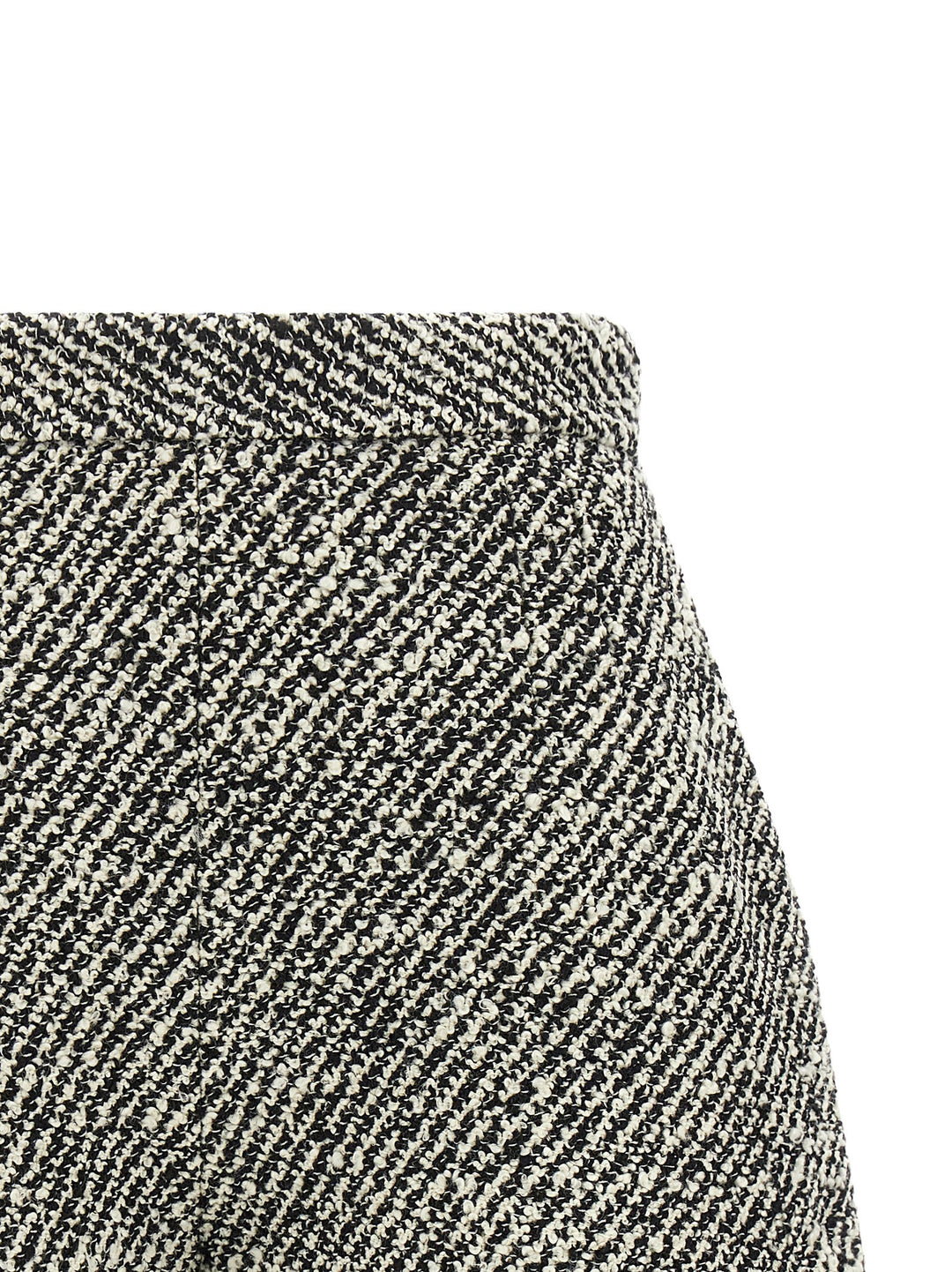 Versace Bouclé Wool Shorts Bermuda e Short - Bianco/Nero | 2c02f82ca6d835ecd636cb6101a0faa26d97defe