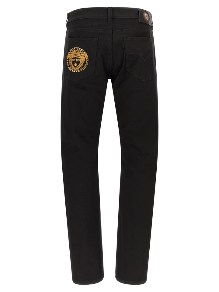 Versace Medusa Embroidery Jeans - Nero | 1b207aa15069cfab938d71e1fcbc57a155591755