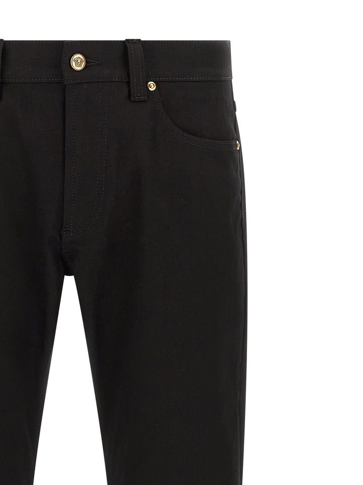 Versace Medusa Embroidery Jeans - Nero | 0a624017227a005ade8793620ab796b3e8689f1f