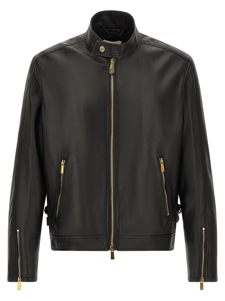 Versace Biker Jacket Puffer Jackets - Nero | 4187dcef5477238c1fe615e449e02d8cf4478cf4