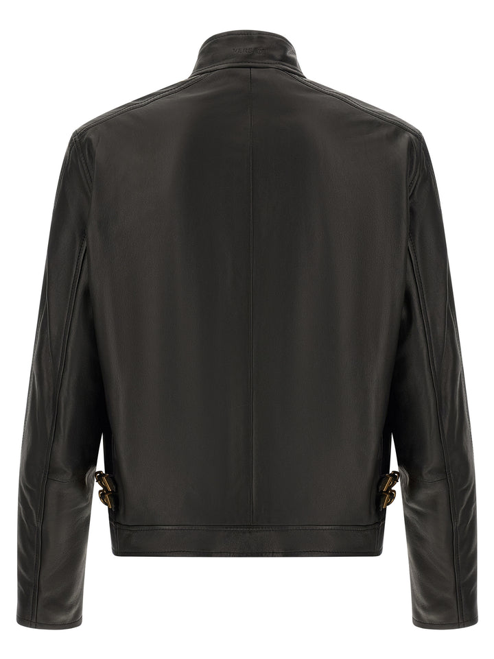 Versace Biker Jacket Puffer Jackets - Nero | c89855c49f50638a468f452f8cc3314ec73e821b