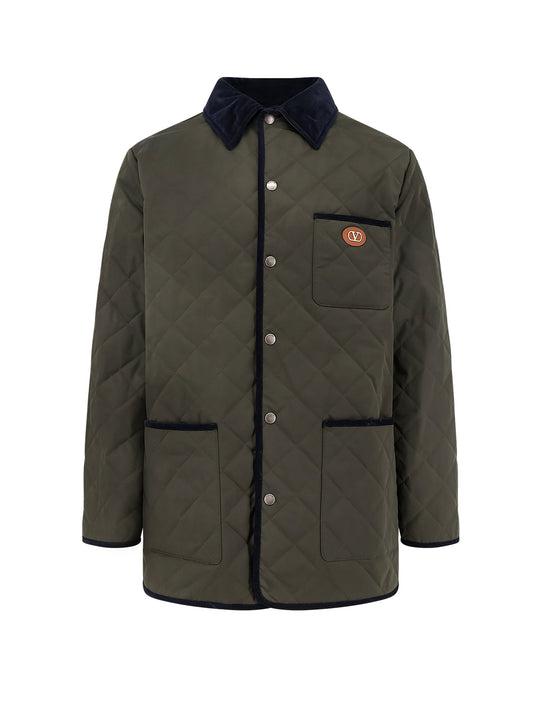 Quilted Jacket With Vlogo Signature Patch