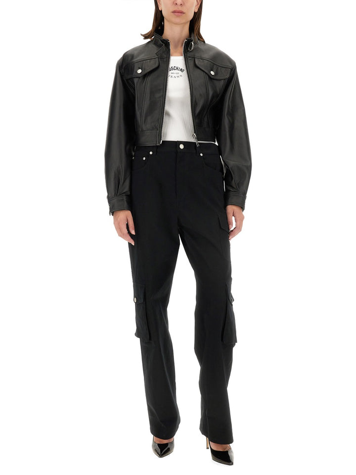Moschino Jeans Capi in Pelle - Nero | Wanan Luxury