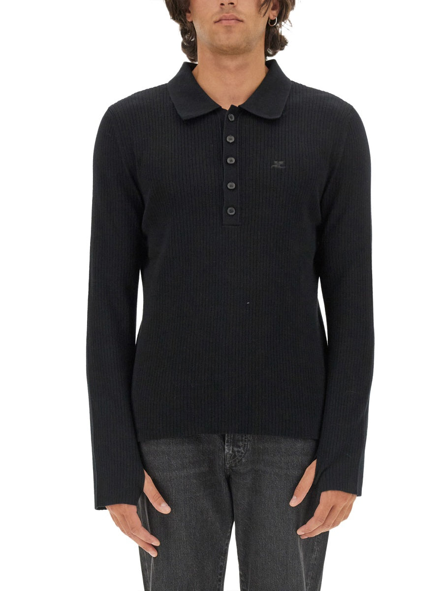 Courrèges Polo - Nero | Wanan Luxury
