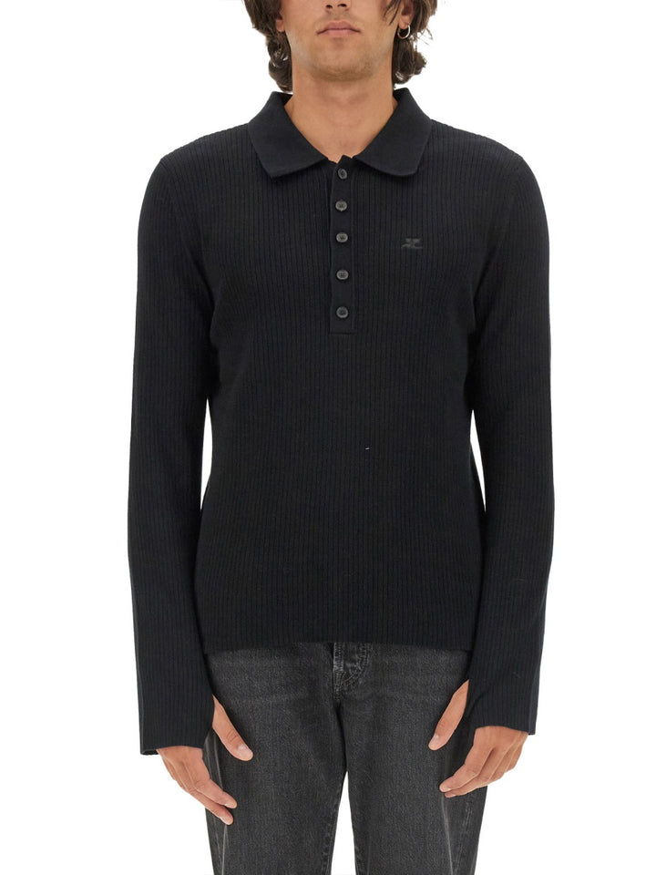 Courrèges Polo - Nero | Wanan Luxury