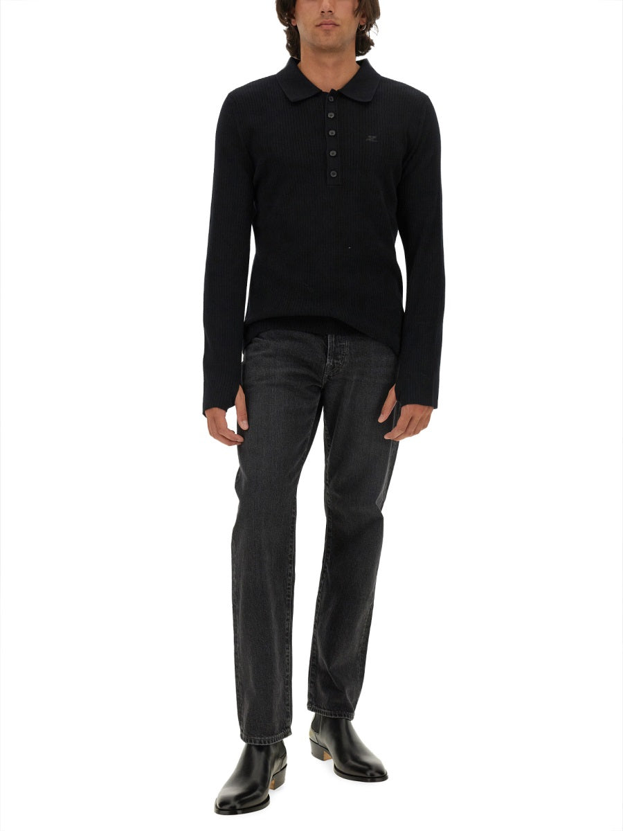 Courrèges Polo - Nero | Wanan Luxury