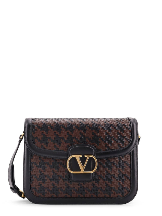 Valentino Garavani 9to5 Woven Leather Shoulder Bag