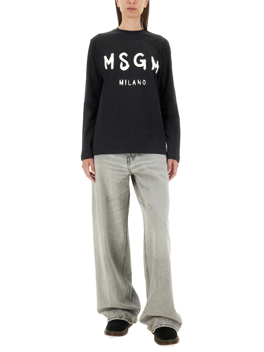 MSGM T shirt - Nero | Wanan Luxury
