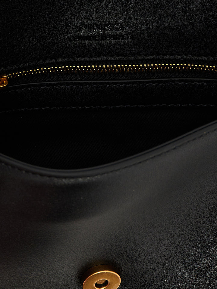 Pinko Mini Love Slouchy Borse a Spalla e Tracolla - Nero | 8bf213d05daa3094c5b11129477168a7d587e836