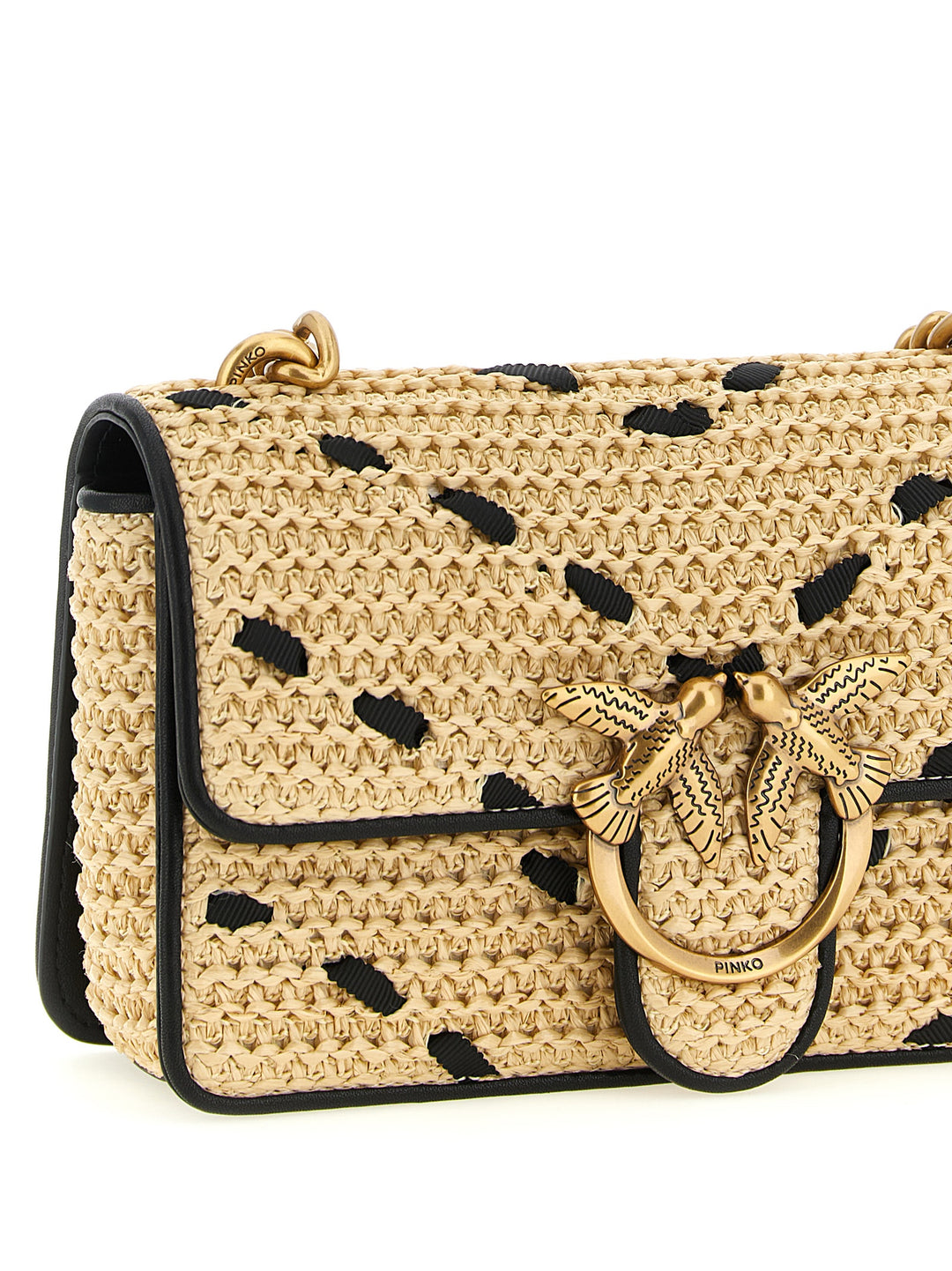 Pinko Mini Love One Light Borse a Tracolla - Beige | 3bc12d9254d02f061157f9ede3161b7494bf166d
