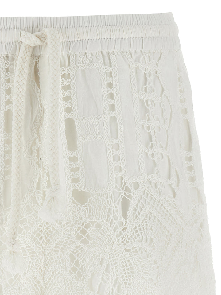 Pinko Macramé Shorts Bermuda e Short - Bianco | ed275b6a5cfa324fb2a0dbc77bbebfb8f01c183c