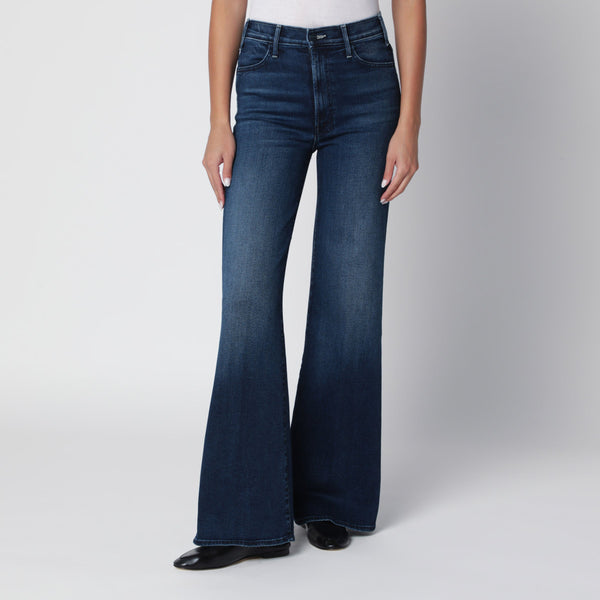 The Hustler Roller Sneak Jeans In Dark Blue Denim