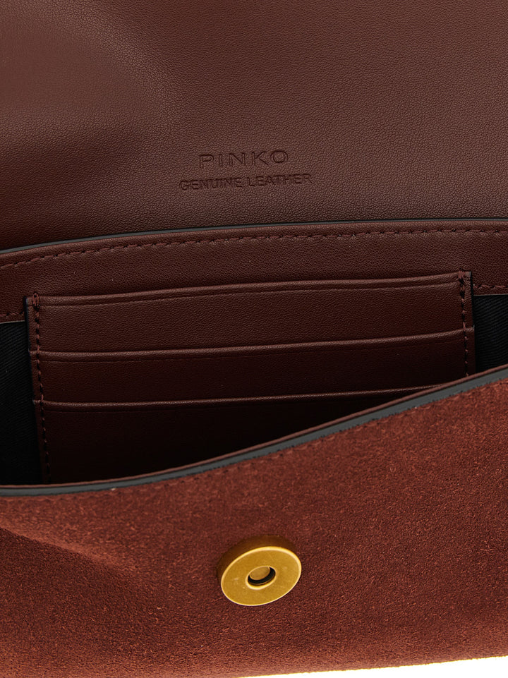 Pinko Saddle Flat Borse a Spalla e Tracolla - Bordeaux | da7af699ae2aaa759cdaeabda58f64add44d3111