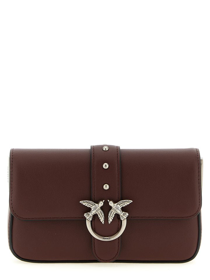 Pinko Baby Love One Slouchy Borse a Spalla e Tracolla - Bordeaux | e38947b22a77bea4b9eb2f111376c199eb4b4715