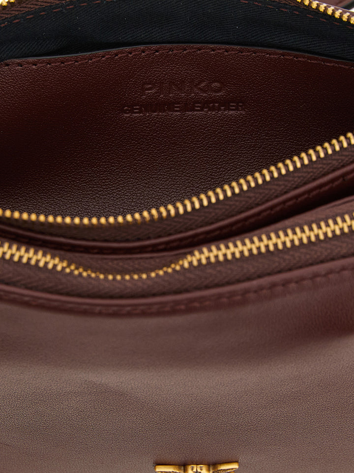 Pinko Mini Double Borse a Tracolla - Bordeaux | 7412ee70c80ad2d528be01cb0b1c5682c6e26669