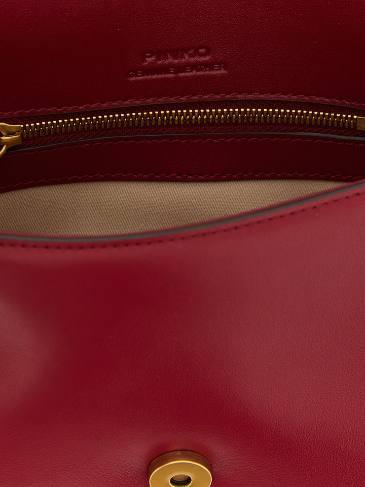 Pinko Mini Love Slouchy Borse a Spalla e Tracolla - Rosso | 6d945cee811b9a98cb9fe4ab62cd7417c9ae0282