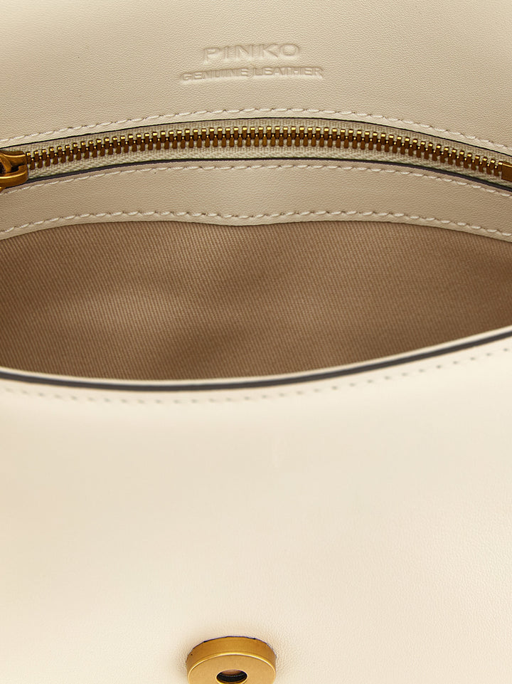Pinko Mini Love Slouchy Borse a Spalla e Tracolla - Bianco | 4e28f5341e442c9642b2878e2d143cc29b99b5a6