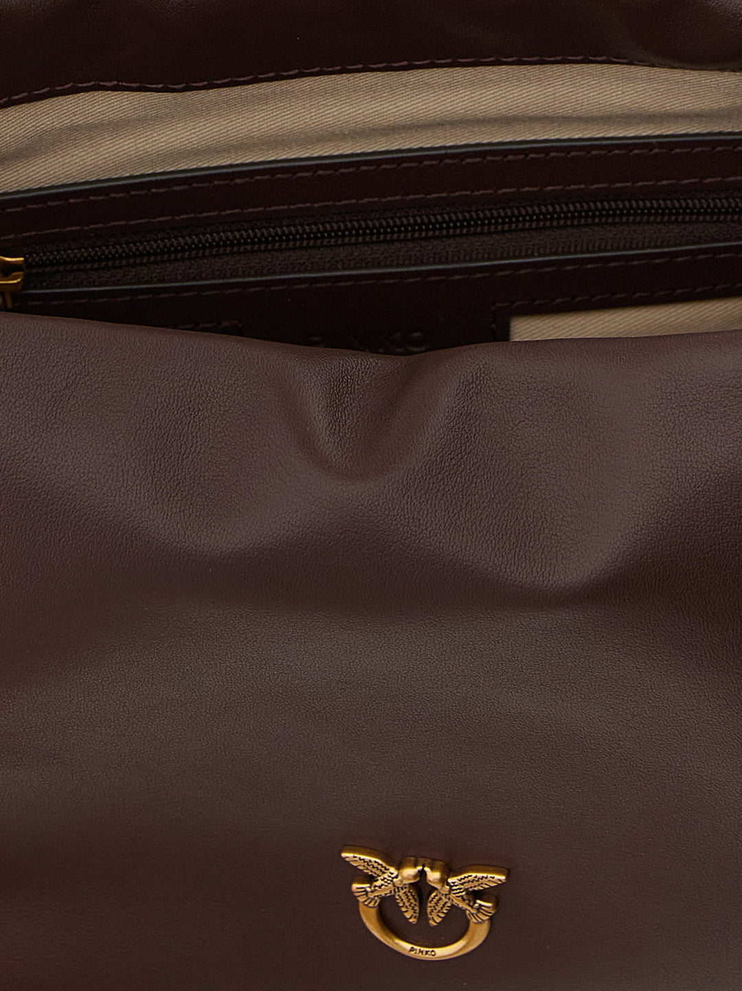 Pinko Mini Leather Clutch - Bordeaux | 54b222a505c32a955424ef00af825f530af1b673