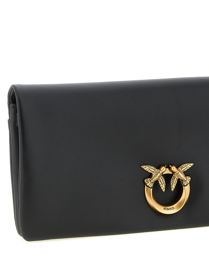 Pinko Love Click Soft Horizontal Clutch - Nero | fea47444c9455a9b9dd28eb8e065590b4dc39cea